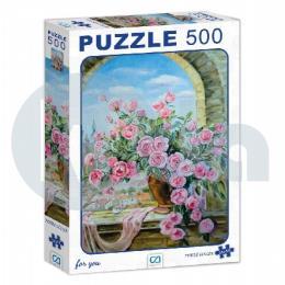 Pembe Güller Puzzle 500 Parça