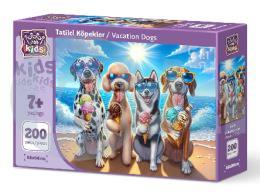 Art Çocuk Tatilci Köpekler 200 Parça Puzzle