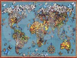 Anatolian-Kelebekli Dünya Haritası 1000 Parça Puzzle 1029