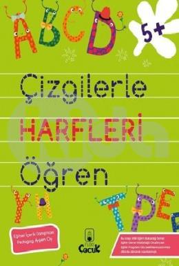 Çizgilerle Harfleri Öğren - 5+ Yaş - Yeşil Kitap